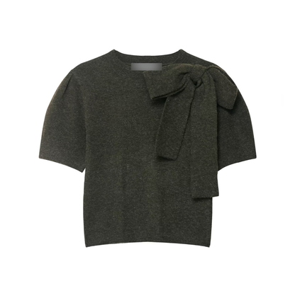 Solid Color Cardigan T-shirt