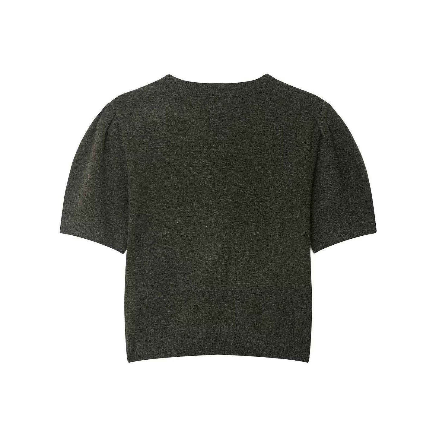 Solid Color Cardigan T-shirt