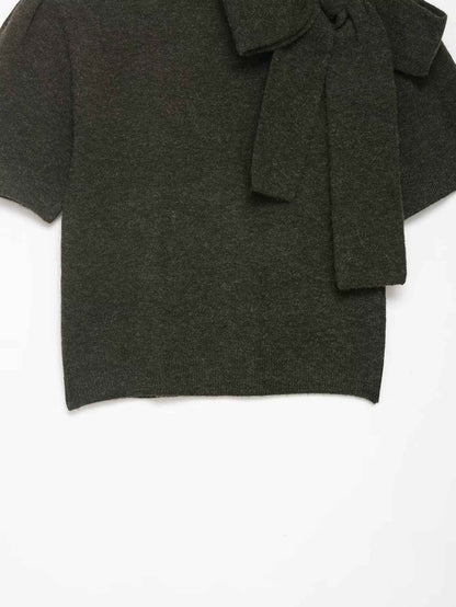 Solid Color Cardigan T-shirt