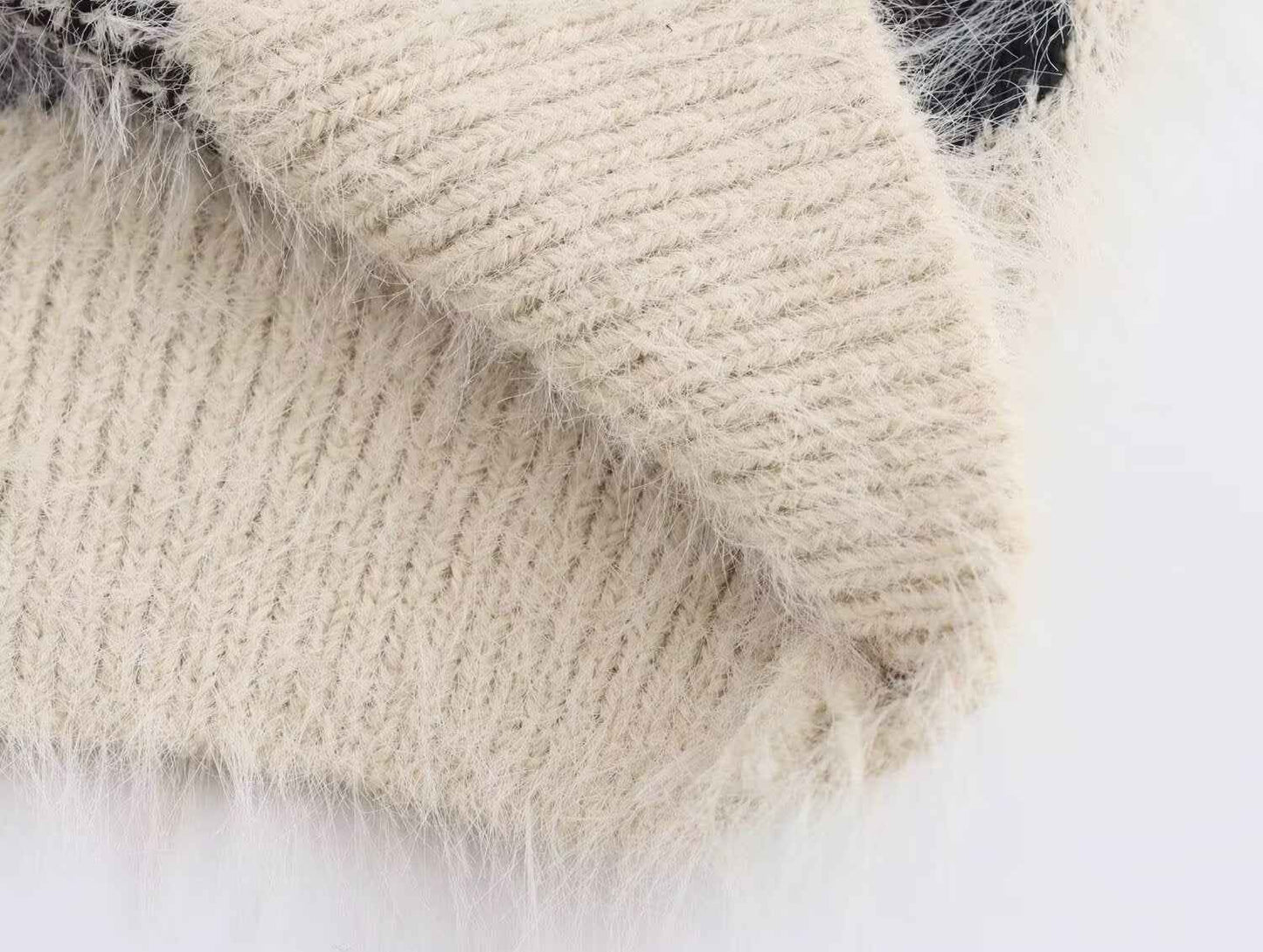 Leopard Jacquard Pullover Knitted Long Sleeve Sweater