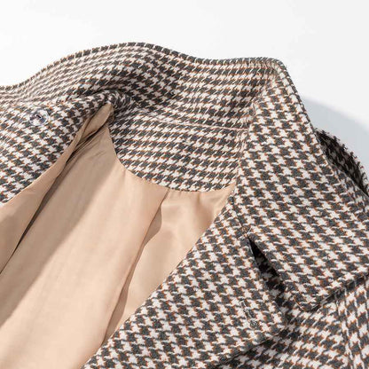 Retro Plaid Woolen Jacket MUNSIEUR New Arrivals