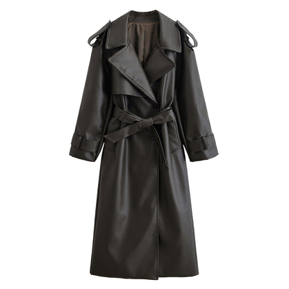 Elegant Heavy Faux Leather Jacket