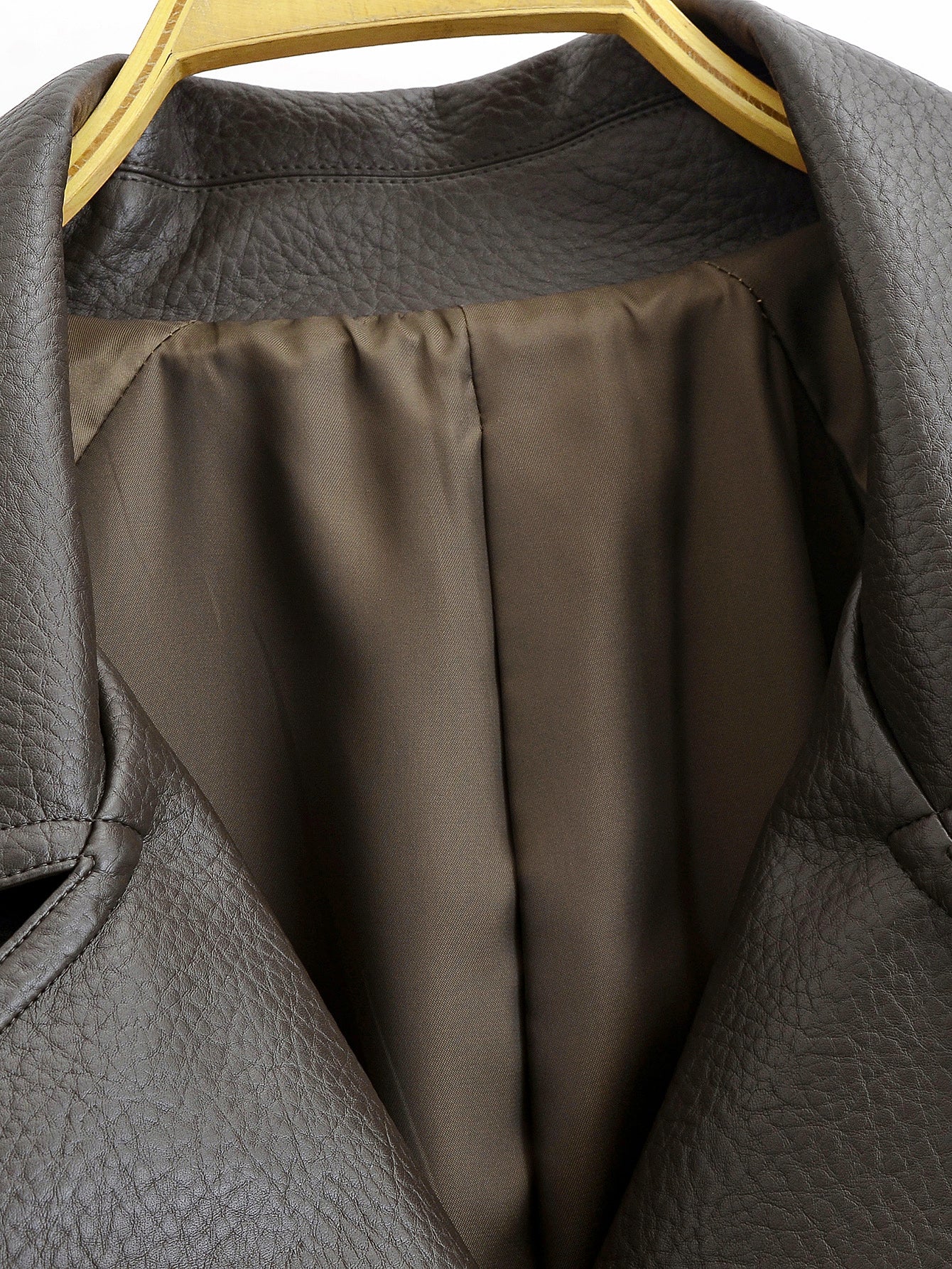Elegant Heavy Faux Leather Jacket