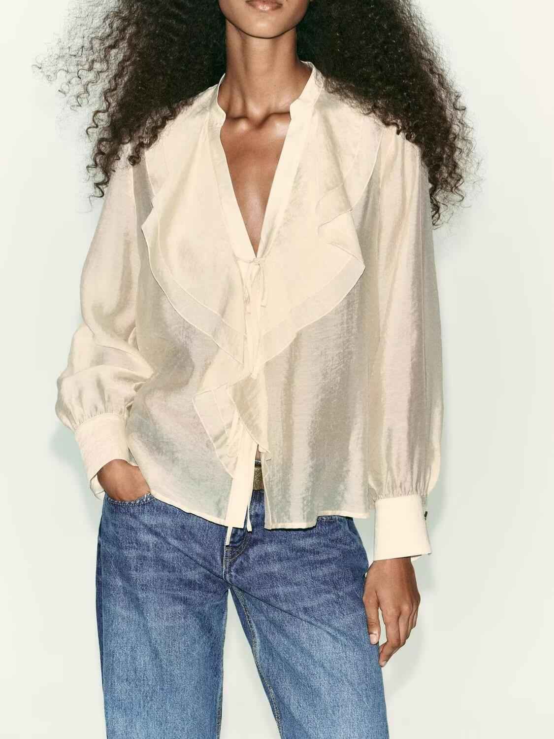 Women's Blouse Ruffled Loose Comfortable