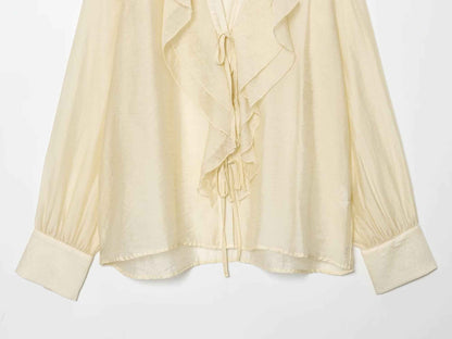Women's Blouse Ruffled Loose Comfortable