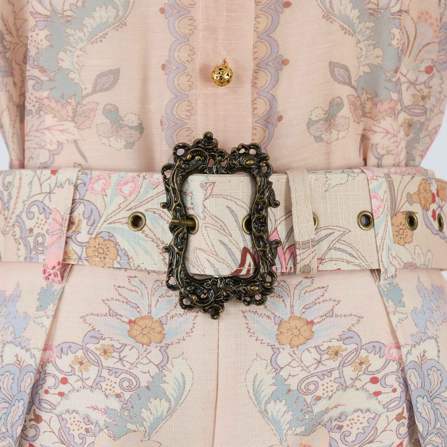 Women's Slimming and Figure Enhancing Beaded Lapel Long Sleeved Blouse And Bottoms Set