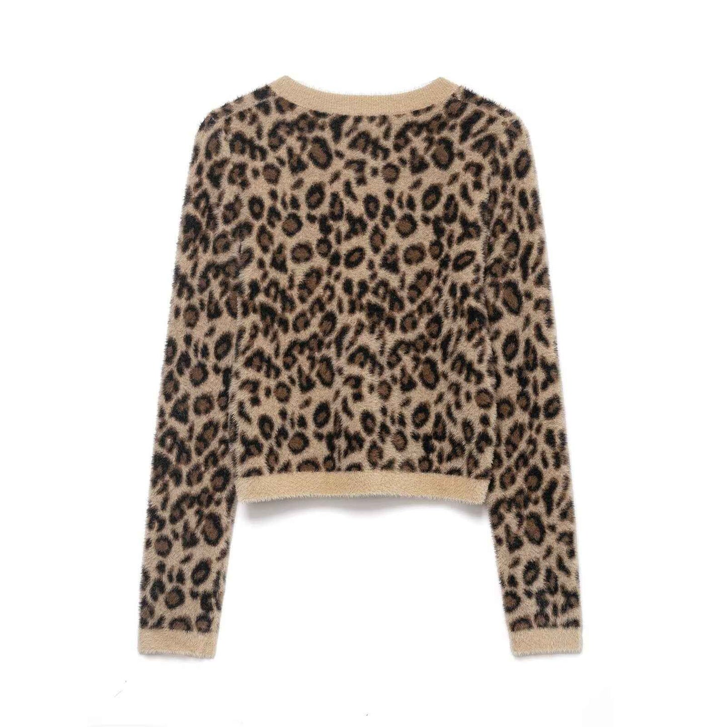 Animal Print Cardigan Sweater