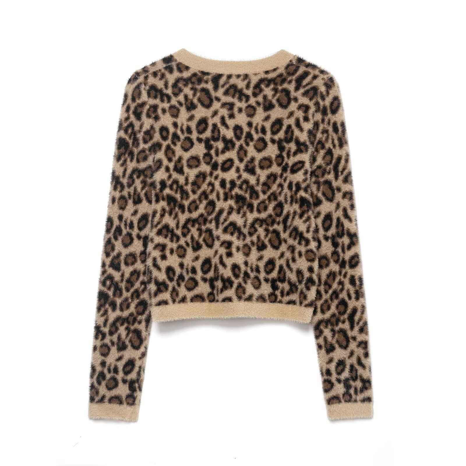 Animal Print Cardigan Sweater