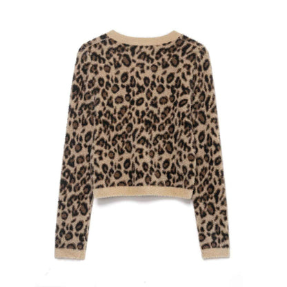 Animal Print Cardigan Sweater