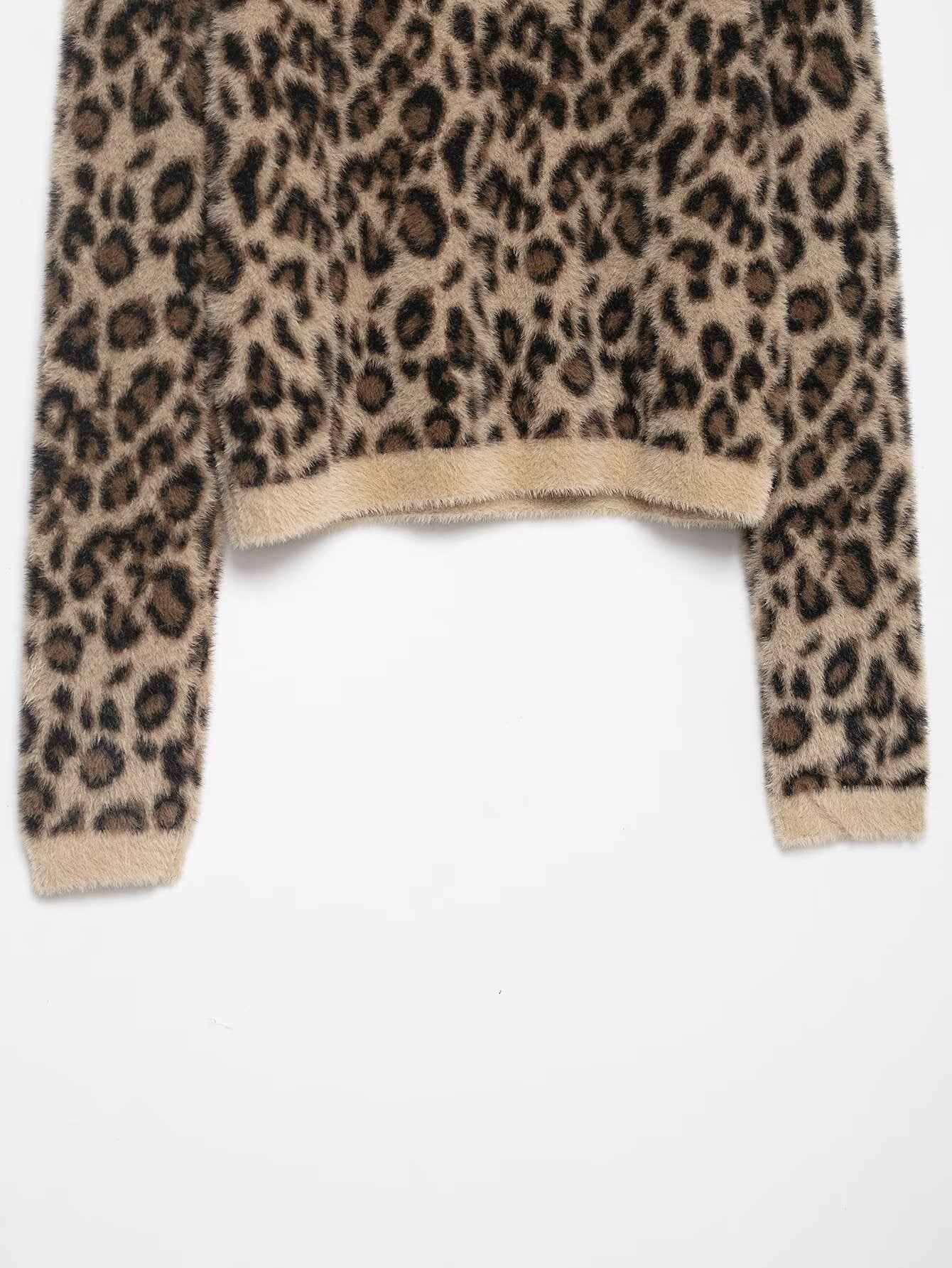 Animal Print Cardigan Sweater