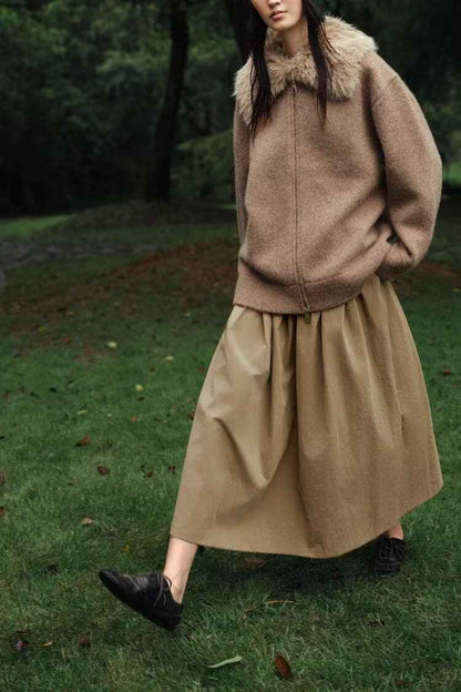 Furry Collar Jacket
