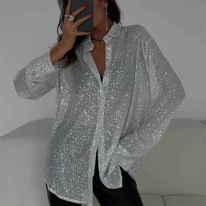 Long Sleeve Cardigan Blouse