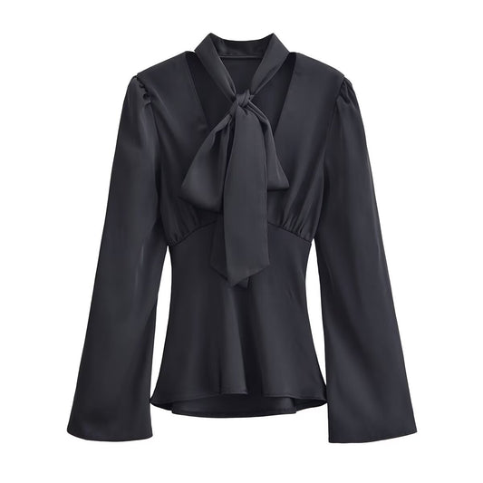 Elegant Silk Satin Blouse