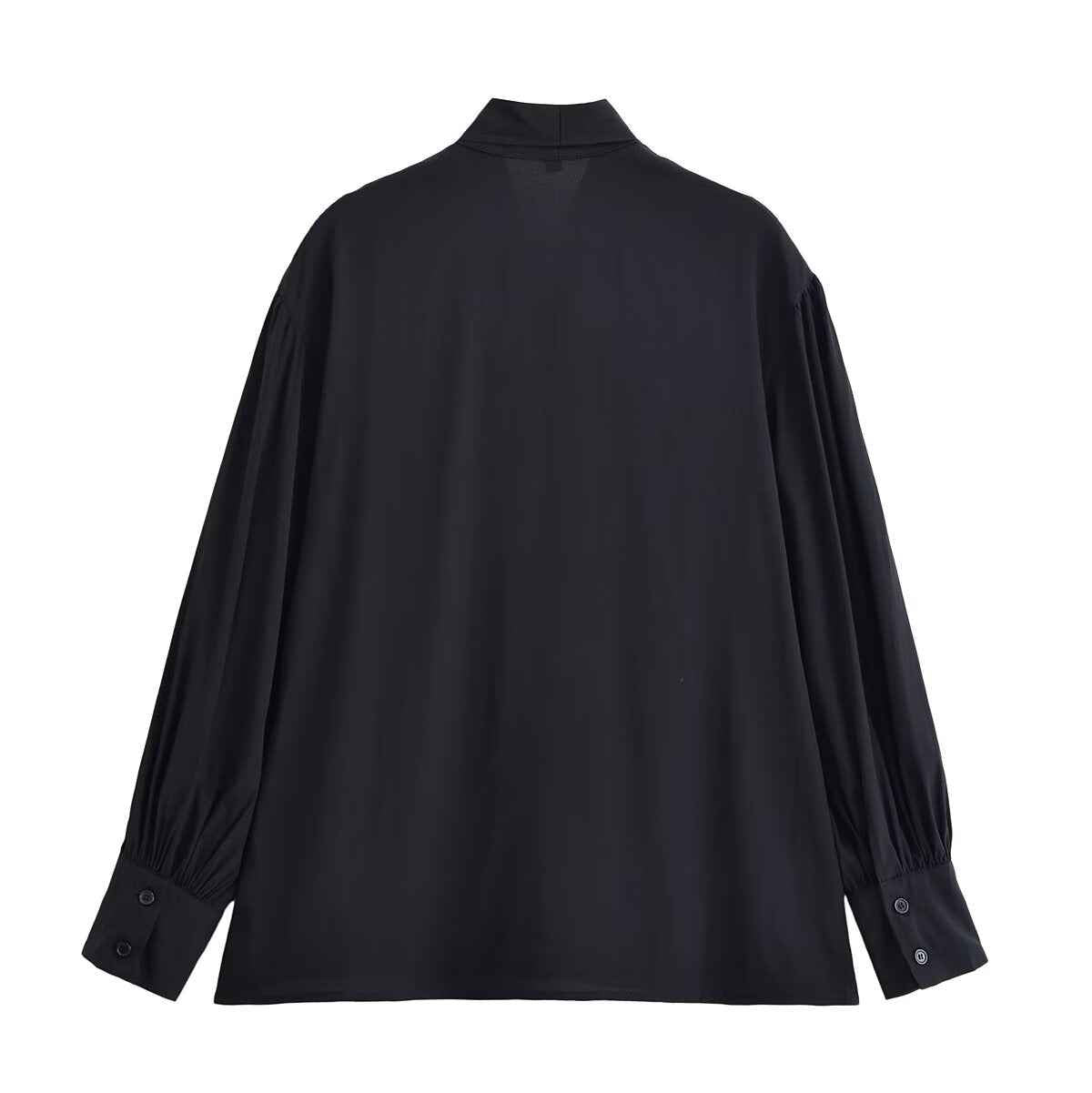 Loose Bow Drape Blouse