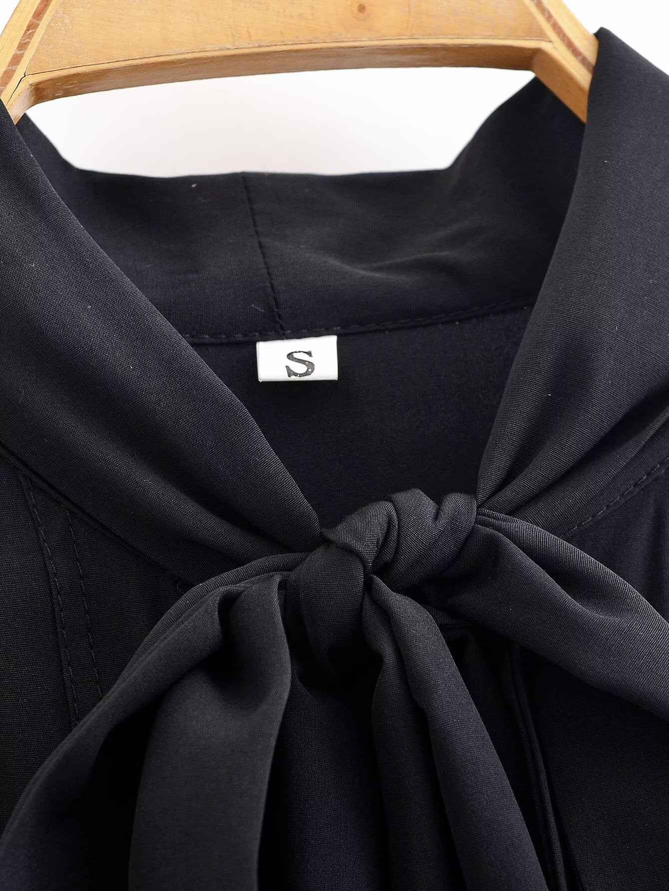 Loose Bow Drape Blouse