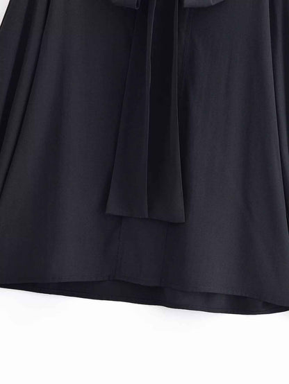 Loose Bow Drape Blouse