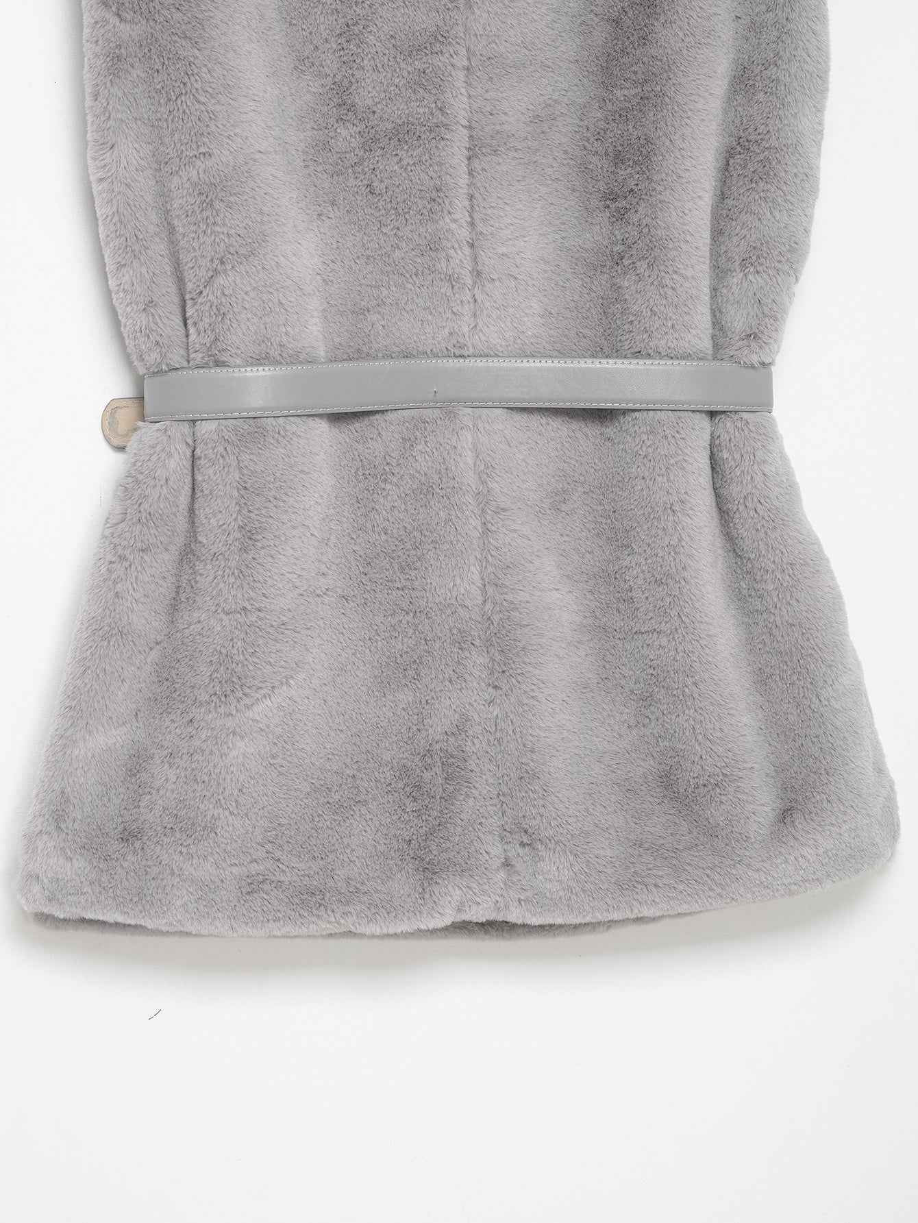 All Match Sleeveless Series Turtleneck Faux Fur Sweater Vest