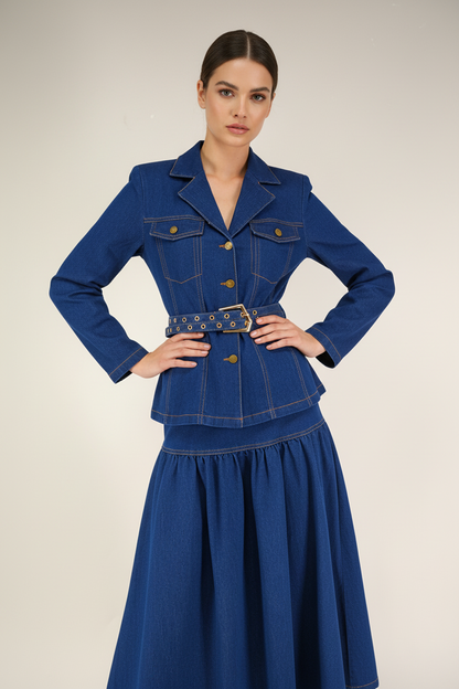 Women's Denim Skirt Set