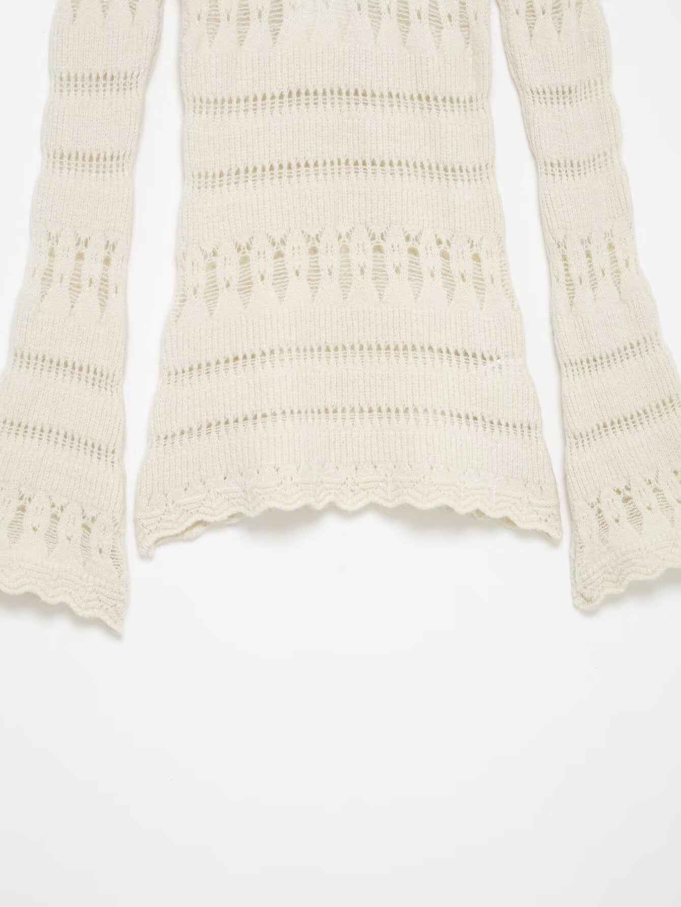 Hollow Cutout Shoulder Baring Sweater