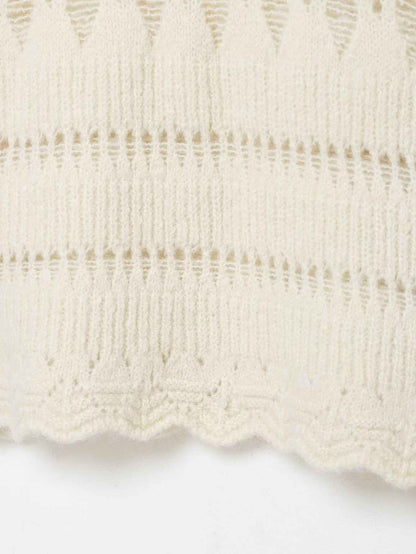 Hollow Cutout Shoulder Baring Sweater