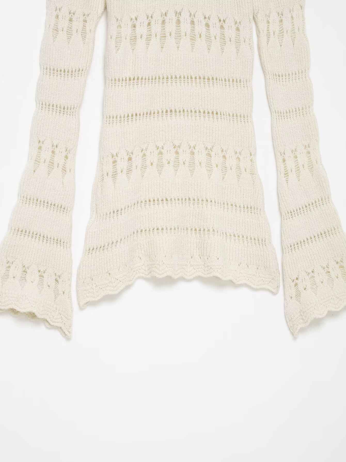 Hollow Cutout Shoulder Baring Sweater