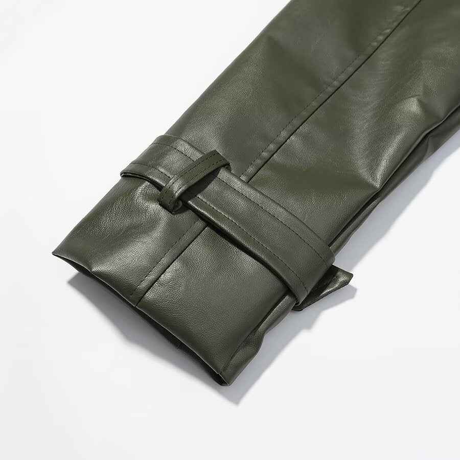 Women's Long Sleeve Leather Jacket
