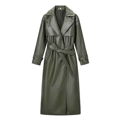 Women's Long Sleeve Leather Jacket