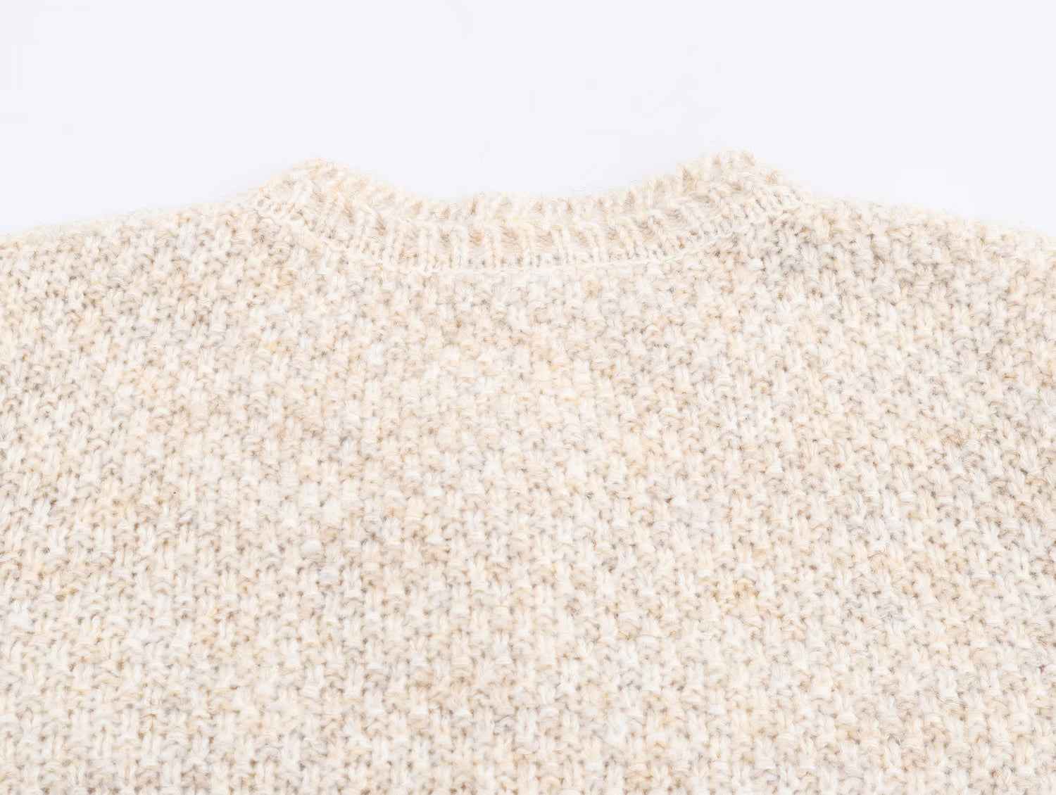 Special Yarn Blended Classic Button Long Sleeve Knitted Cardigan