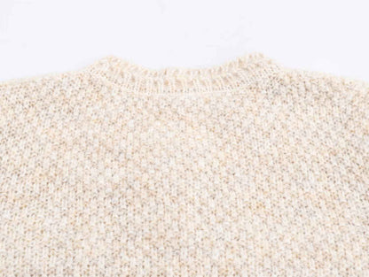 Special Yarn Blended Classic Button Long Sleeve Knitted Cardigan