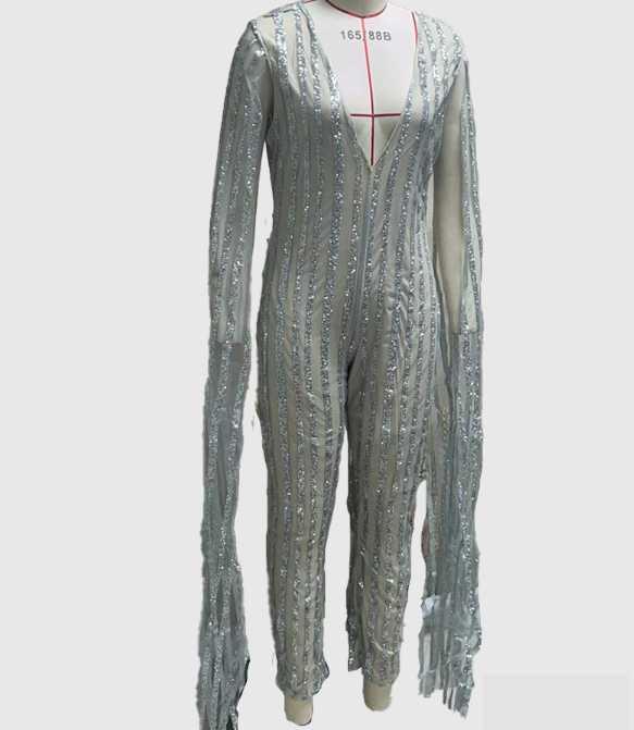 Women's Jumpsuit Long Sleeved Slim Fit