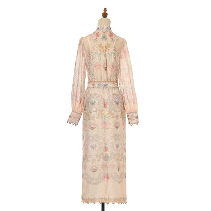 Women's Floral Patterned Blouse and Skirt Two Piece Sets
