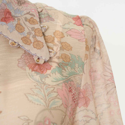 Women's Floral Patterned Blouse and Skirt Two Piece Sets