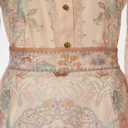 Women's Floral Patterned Blouse and Skirt Two Piece Sets