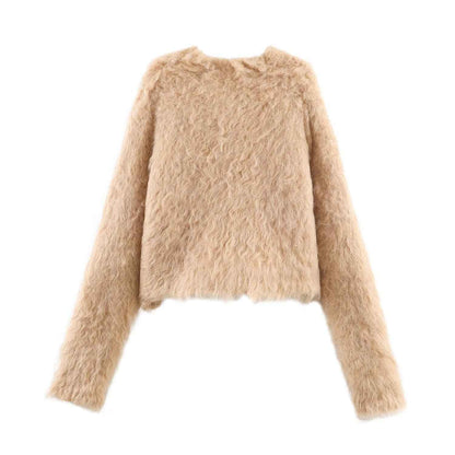 Casual Loose Single-Breasted Long Sleeve Knitwear Cardigan
