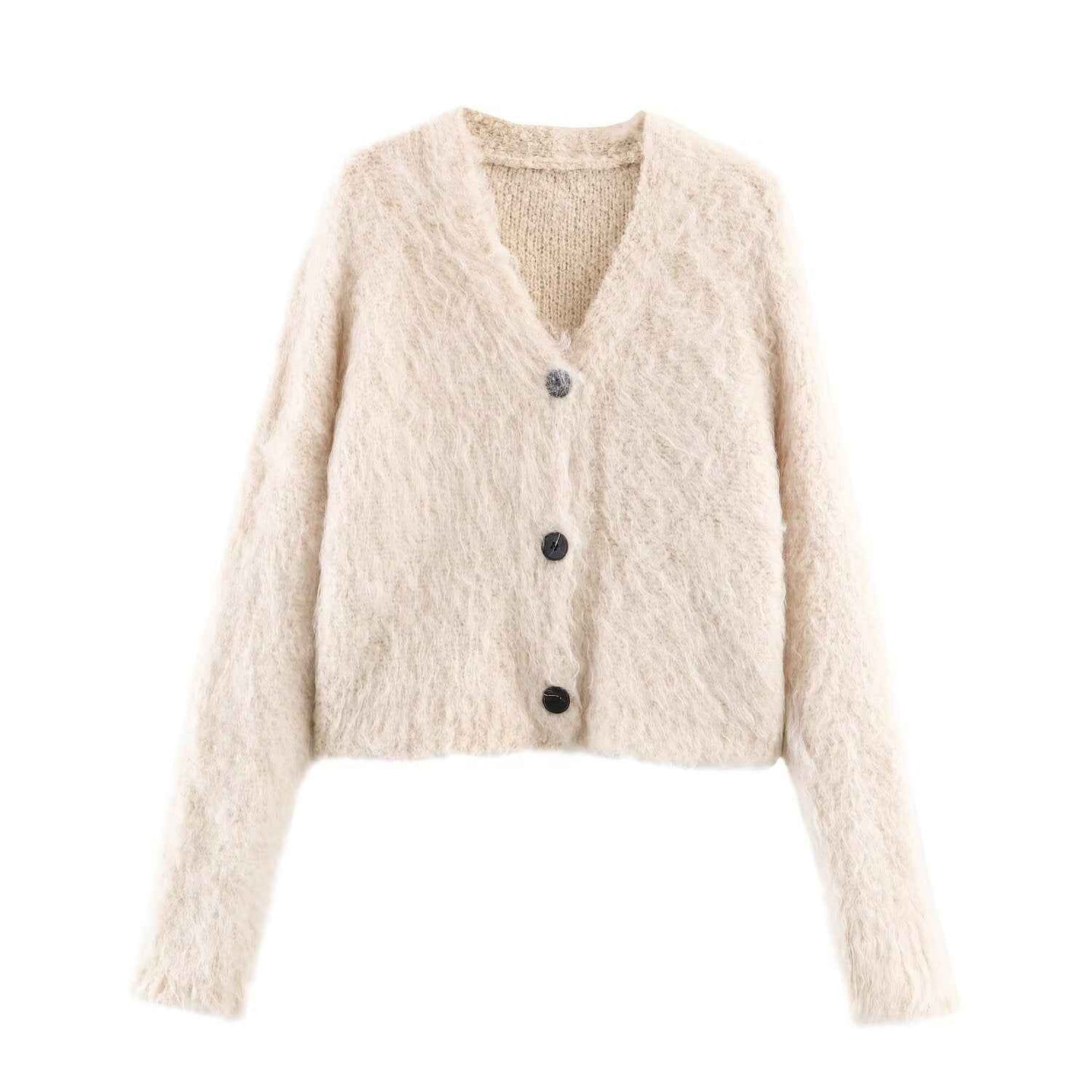 Casual Loose Single-Breasted Long Sleeve Knitwear Cardigan