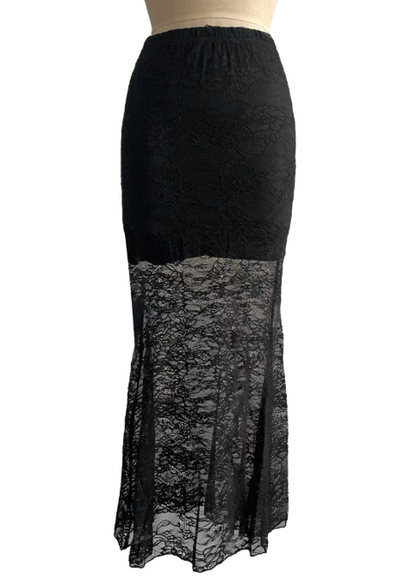 MUNSIEUR Lace Sheath Slimming Skirt
