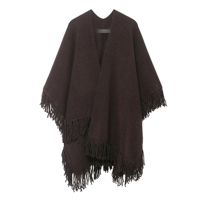 Winter Tassel Sweater Shawl
