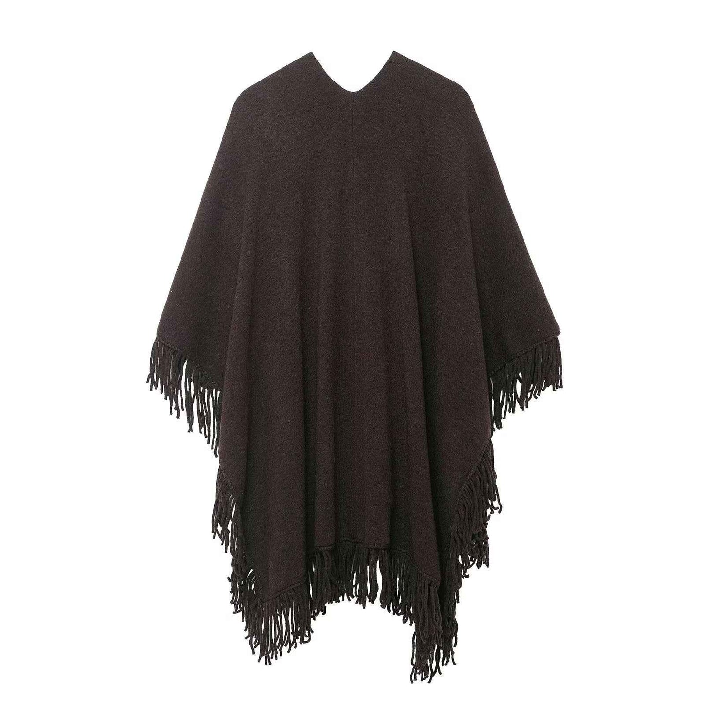 Winter Tassel Sweater Shawl