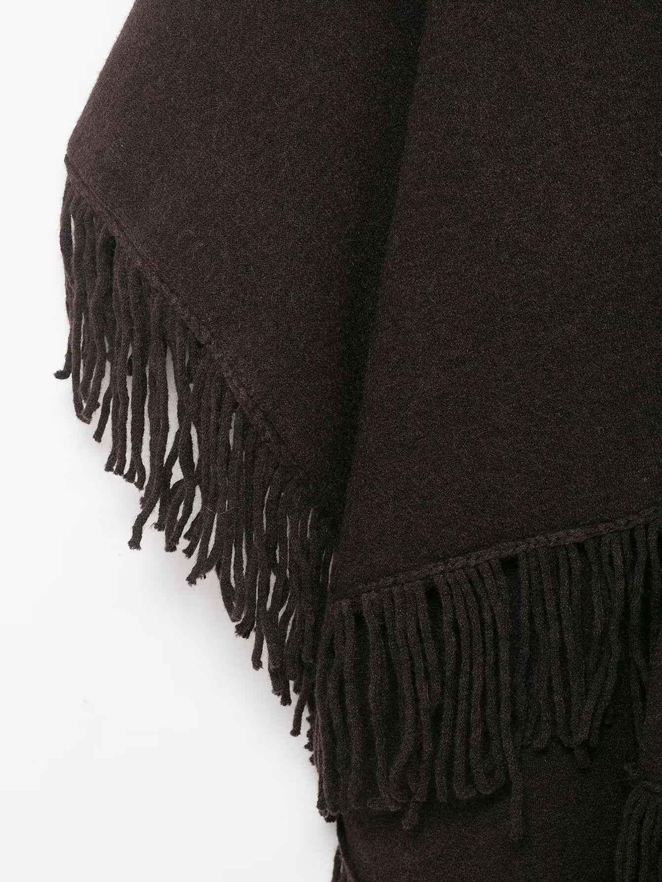 Winter Tassel Sweater Shawl