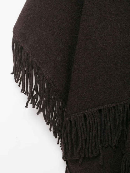 Winter Tassel Sweater Shawl