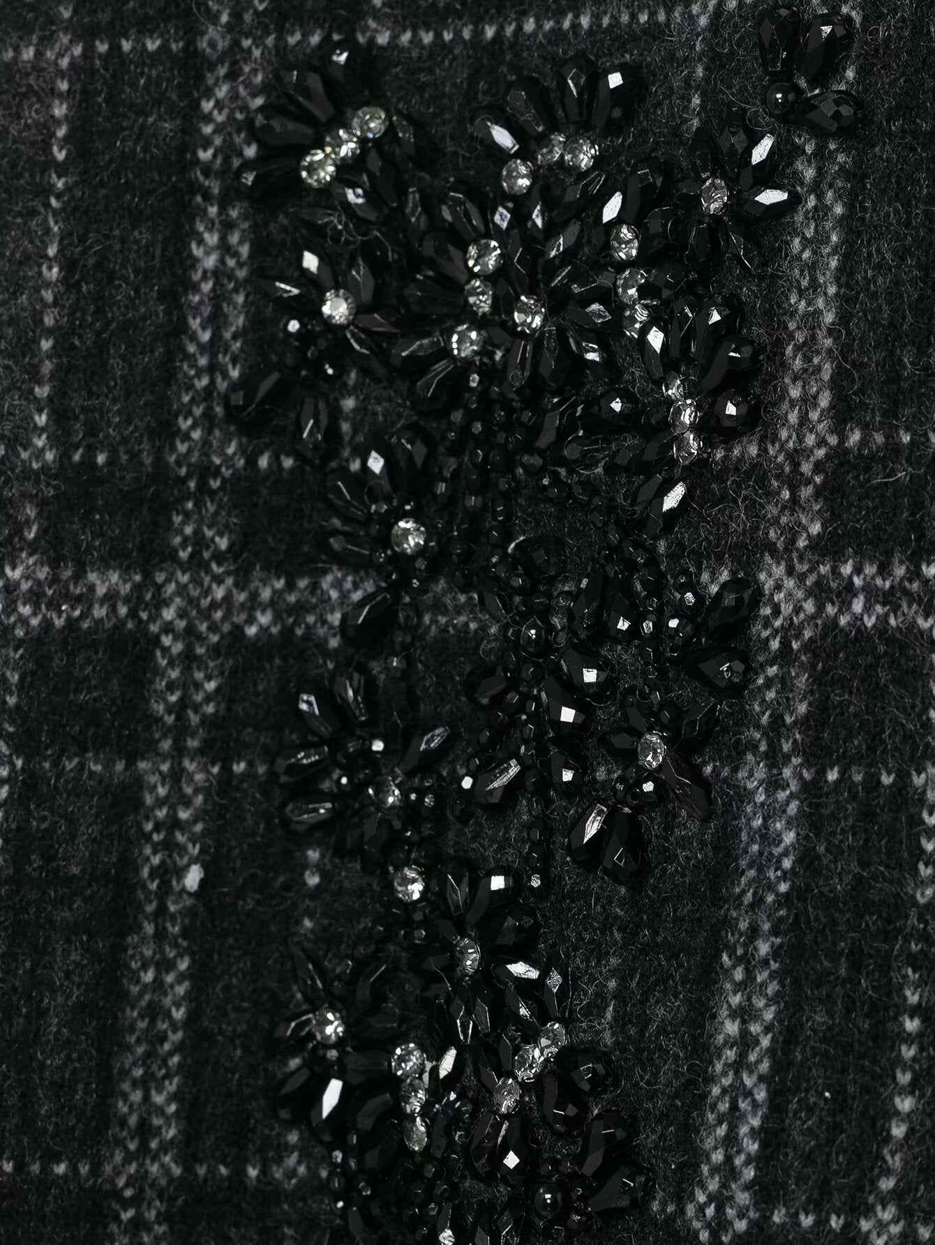 Plaid Knitted Jacket for Women