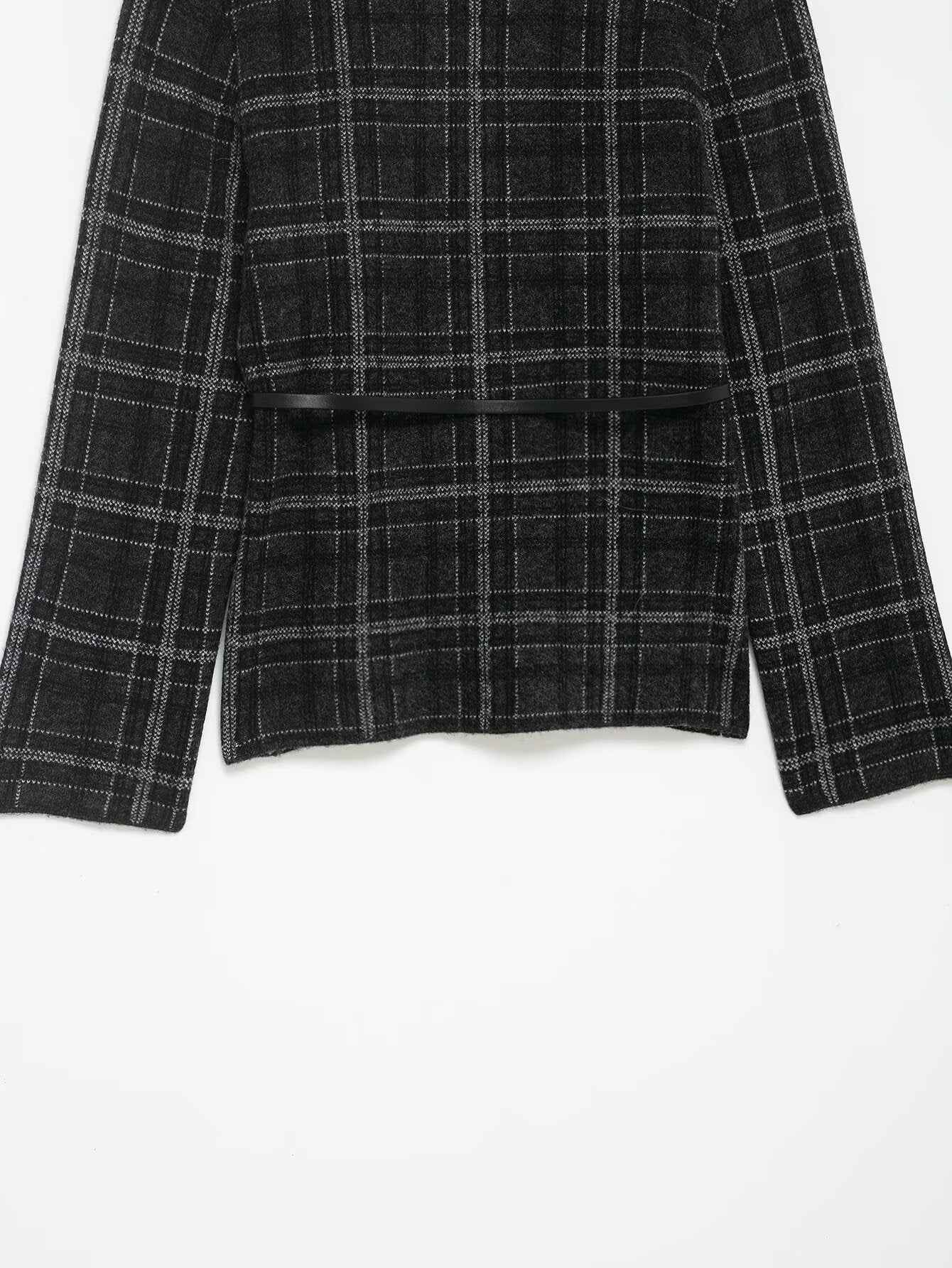 Plaid Knitted Jacket for Women