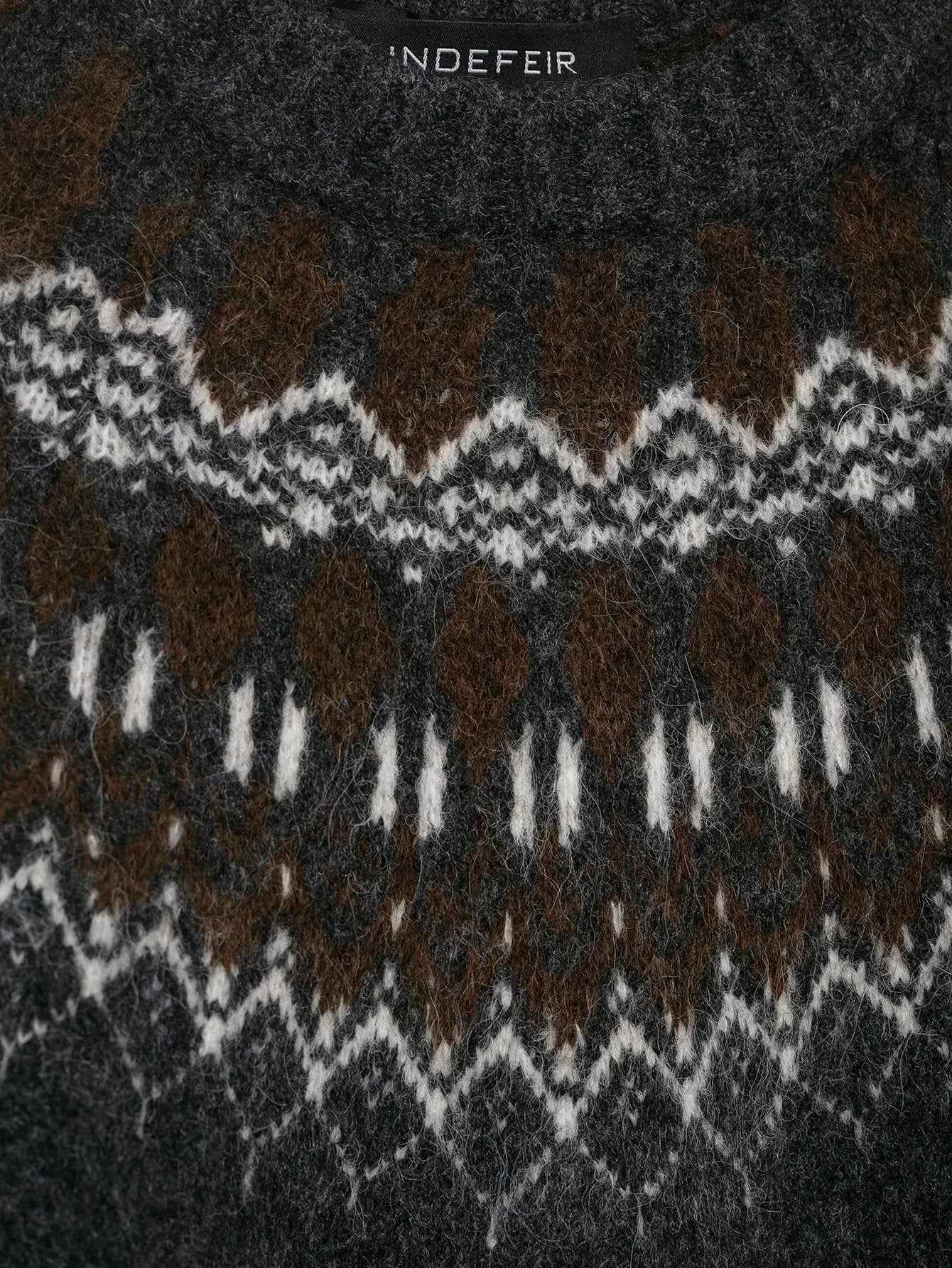 Lazy Retro Long Sleeve Jacquard Knitwear Sweater
