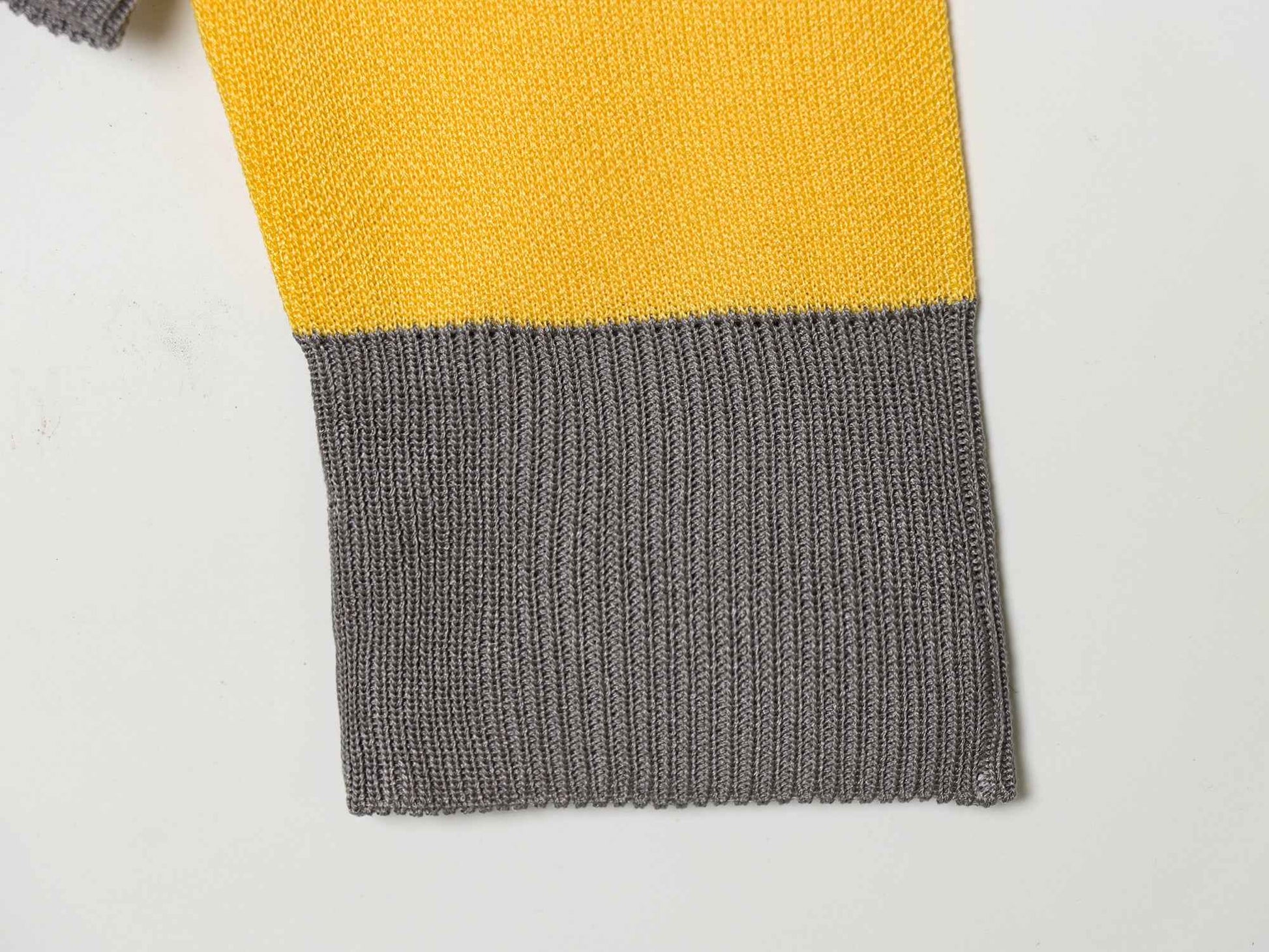 Striped Polo Collar Long Sleeved Sweater