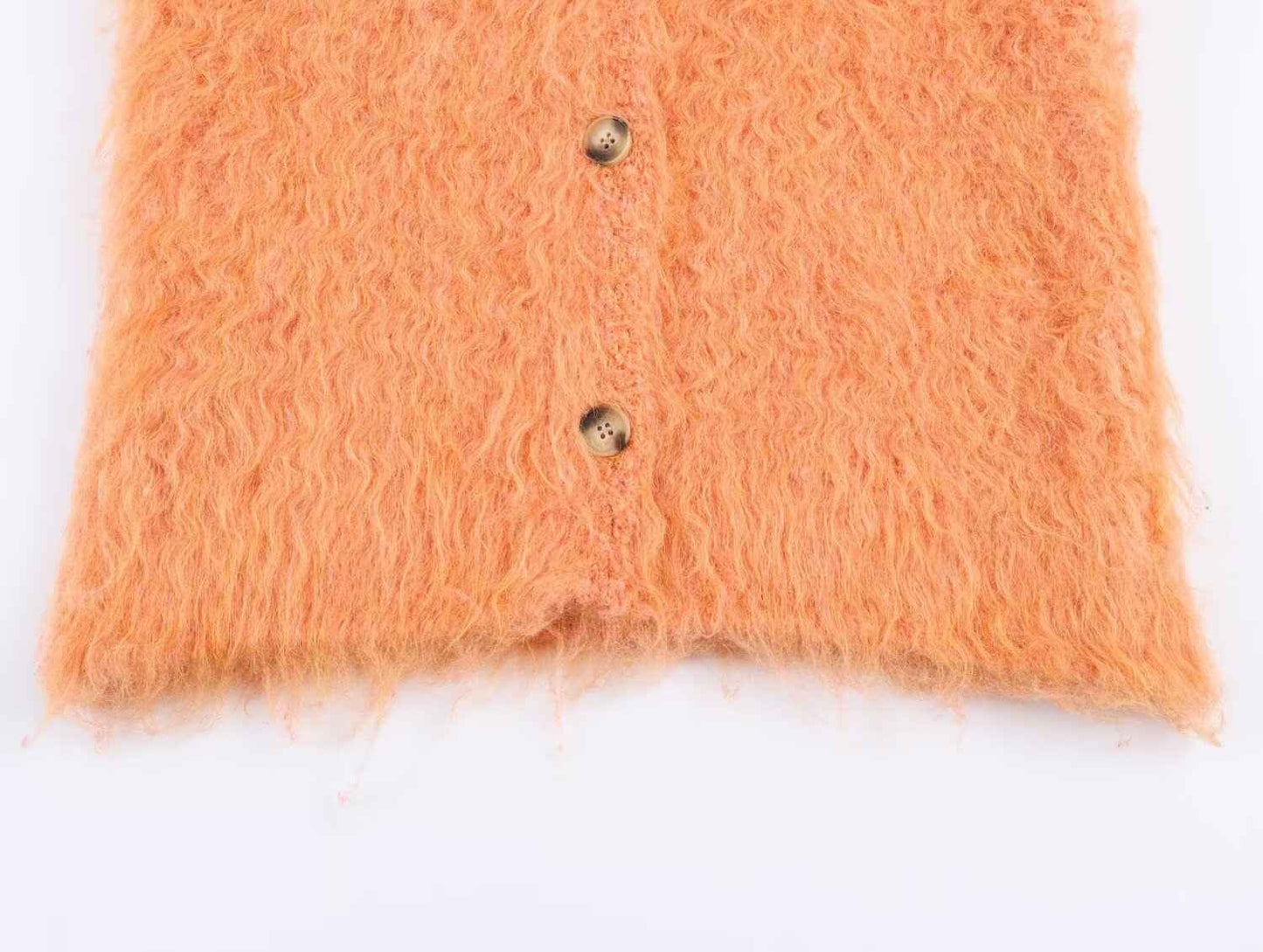 Plush Button Sleeveless Sweater Vest