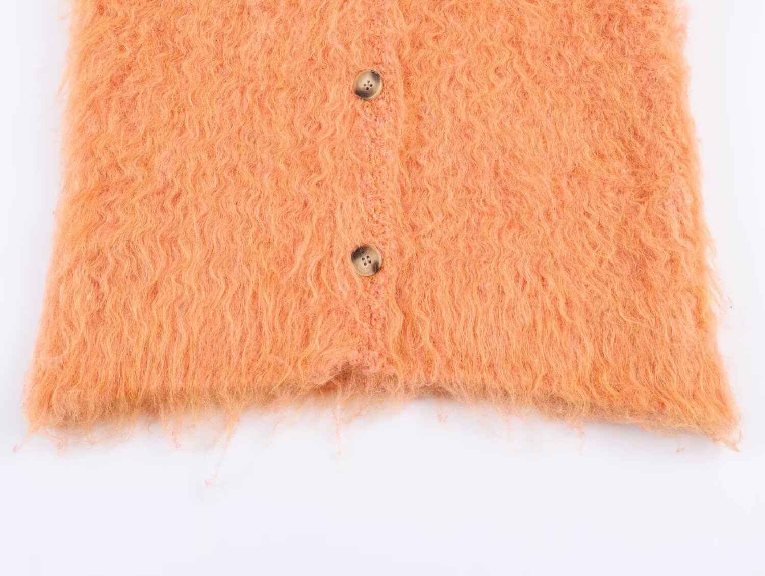 Plush Button Sleeveless Sweater Vest