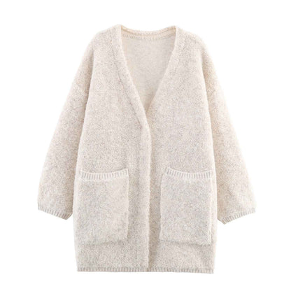 Spring Long Sleeve Cardigan Loose Knitted Sweater