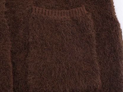 Spring Long Sleeve Cardigan Loose Knitted Sweater