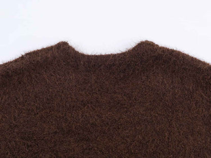 Spring Long Sleeve Cardigan Loose Knitted Sweater