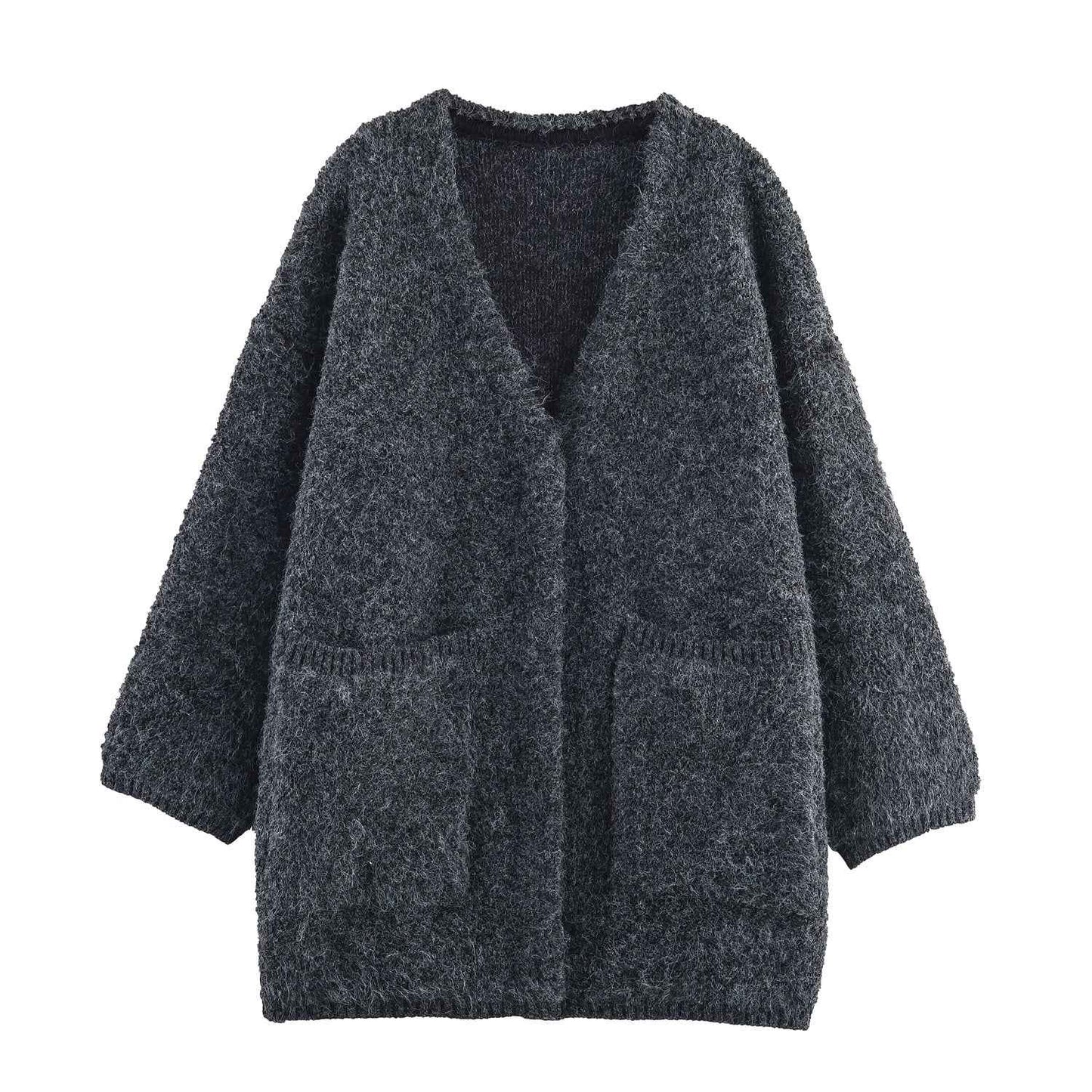 Spring Long Sleeve Cardigan Loose Knitted Sweater